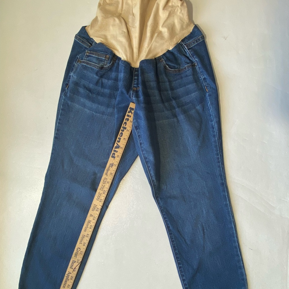 GOOD Womens Petite L Jessica Simpson Maternity Medium Wash Jeans - Picture 3 of 4